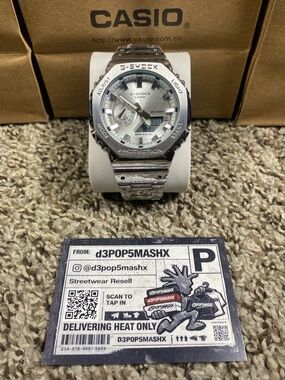G-Shock Silver Stainless Steel Analog-Digital Watch